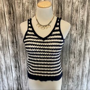 Striped sweater tank small